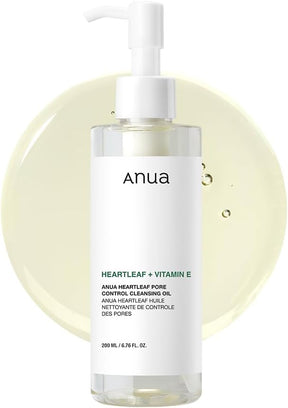 ANUA Heartleaf Pore Control Cleansing Oil Korean Facial Cleanser, Daily Makeup Blackheads Removal 6.76 fl oz(200ml)