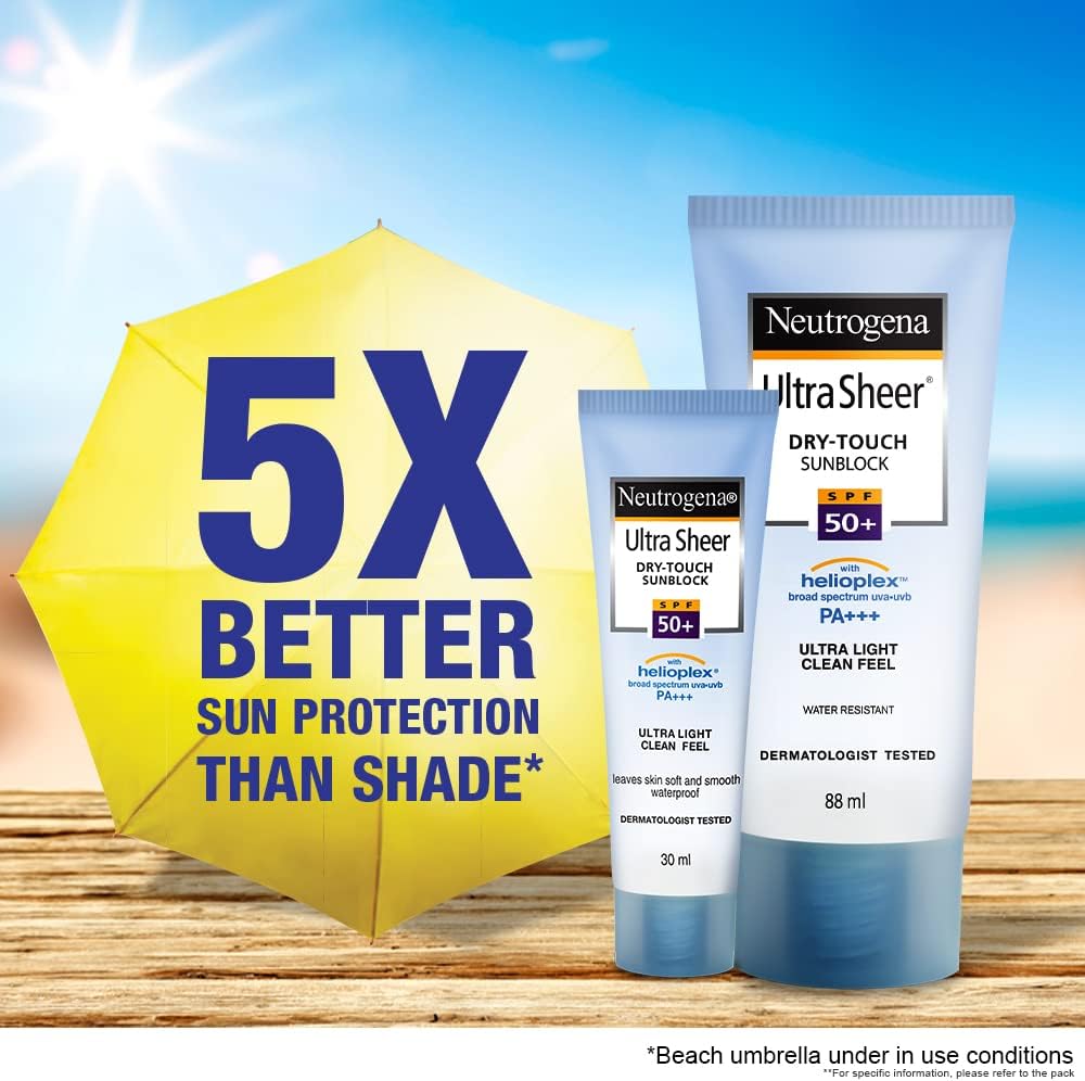 Neutrogena Ultra Sheer Dry Touch Sunblock, SPF 50+, 30ml