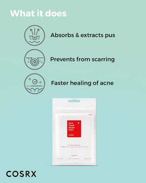 COSRX Acne Pimple Patch Absorbing Hydrocolloid Original 3 Size Patches for Blemishes and Zits Cover, Spot Stickers for Face and Body