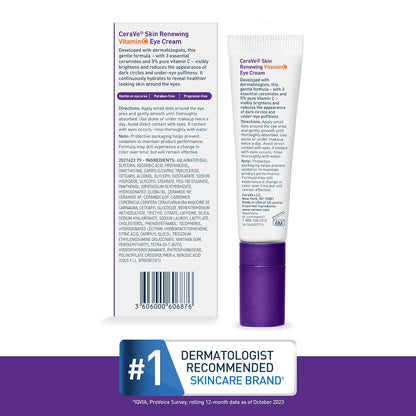 CeraVe Pure Vitamin C 10% Serum with Hyaluronic Acid, Skin Brightening Serum for Face