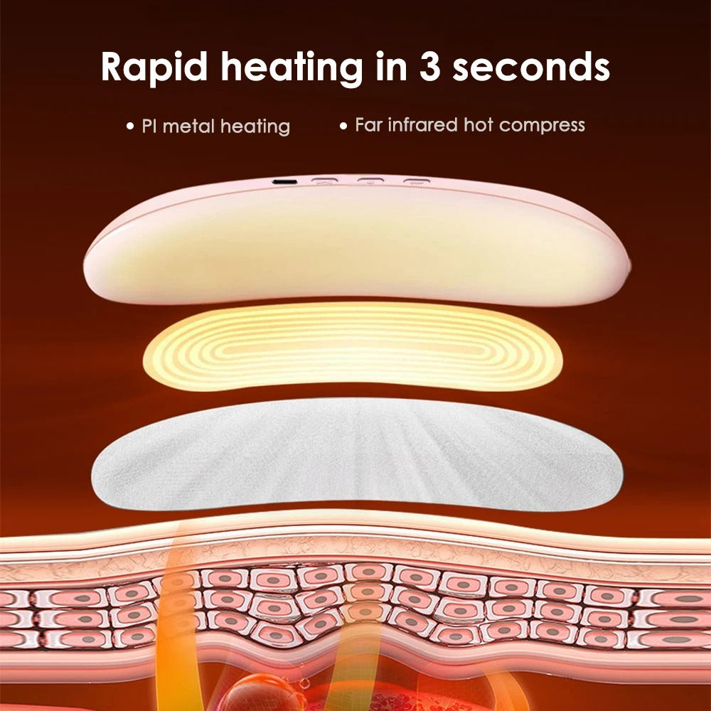 Smart Warm Belt Menstrual Heating Pad Relief Waist Pain Cramps Vibrating Abdominal Massager Electric Waist Belt Therapy Device